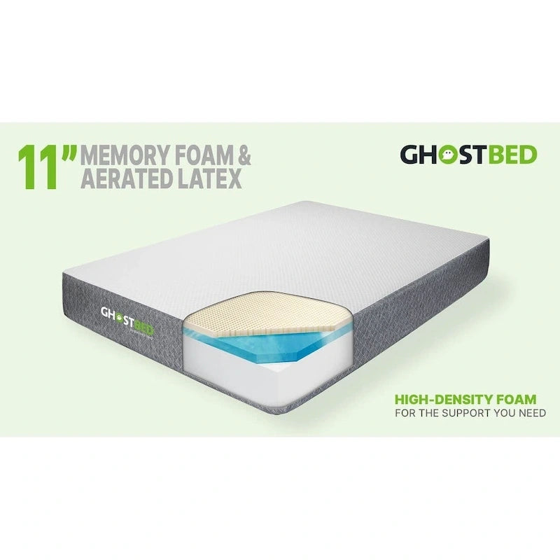 GhostBed Classic 11 inch Cooling Gel Memory Foam Mattress