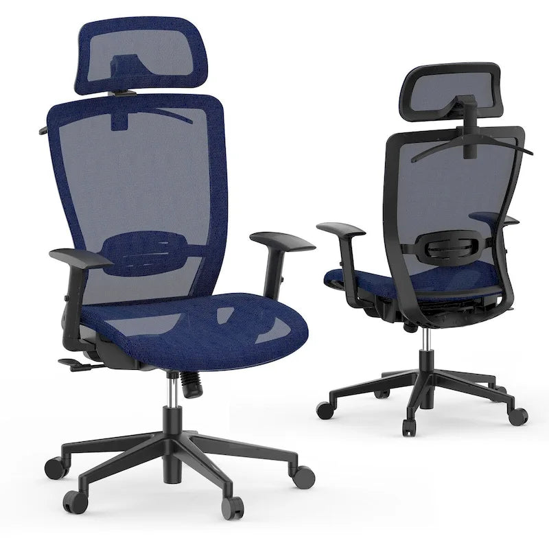 FlexiSpot Ergonomic Office Desk Chair 360 Swivel Height Adjustable Mesh Chair Adjustable Headrest, Lumbar Support, Armrest