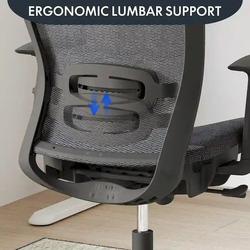 FlexiSpot Ergonomic Office Desk Chair 360 Swivel Height Adjustable Mesh Chair Adjustable Headrest, Lumbar Support, Armrest