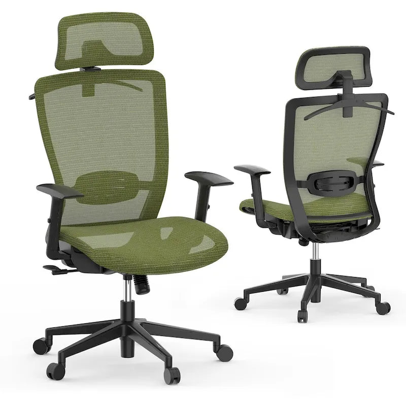 FlexiSpot Ergonomic Office Desk Chair 360 Swivel Height Adjustable Mesh Chair Adjustable Headrest, Lumbar Support, Armrest