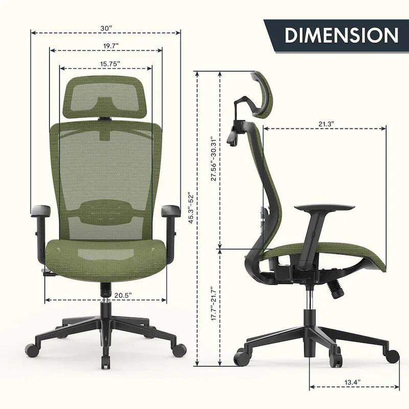 FlexiSpot Ergonomic Office Desk Chair 360 Swivel Height Adjustable Mesh Chair Adjustable Headrest, Lumbar Support, Armrest