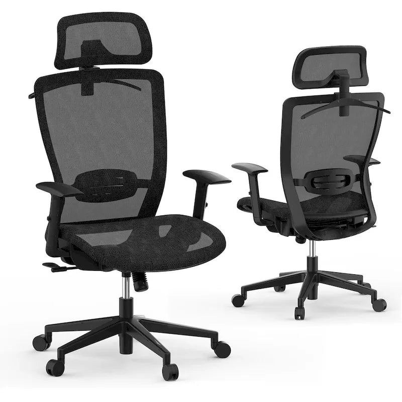 FlexiSpot Ergonomic Office Desk Chair 360 Swivel Height Adjustable Mesh Chair Adjustable Headrest, Lumbar Support, Armrest