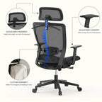 FlexiSpot Ergonomic Office Desk Chair 360 Swivel Height Adjustable Mesh Chair Adjustable Headrest, Lumbar Support, Armrest