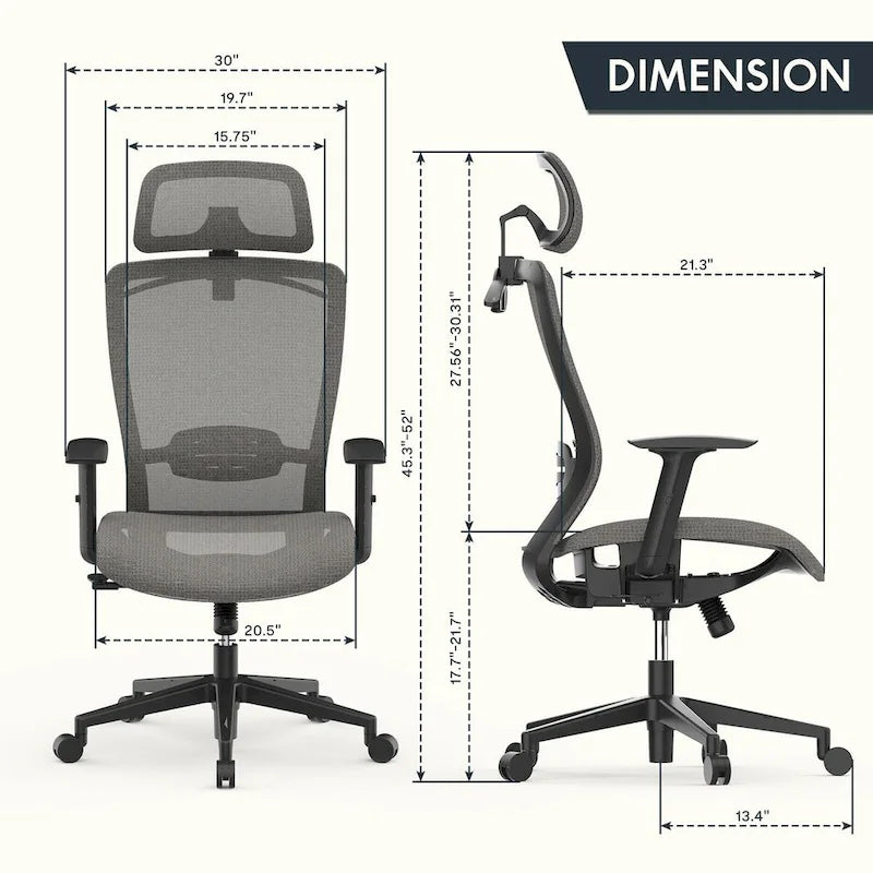 FlexiSpot Ergonomic Office Desk Chair 360 Swivel Height Adjustable Mesh Chair Adjustable Headrest, Lumbar Support, Armrest