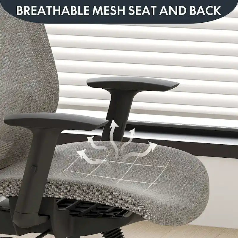 FlexiSpot Ergonomic Office Desk Chair 360 Swivel Height Adjustable Mesh Chair Adjustable Headrest, Lumbar Support, Armrest