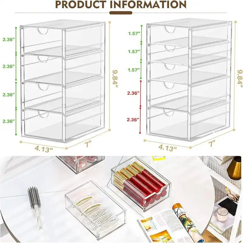 Desk Organizers And Accessories With 13 Drawers - 12.4 D x 9.84 W x 7 H