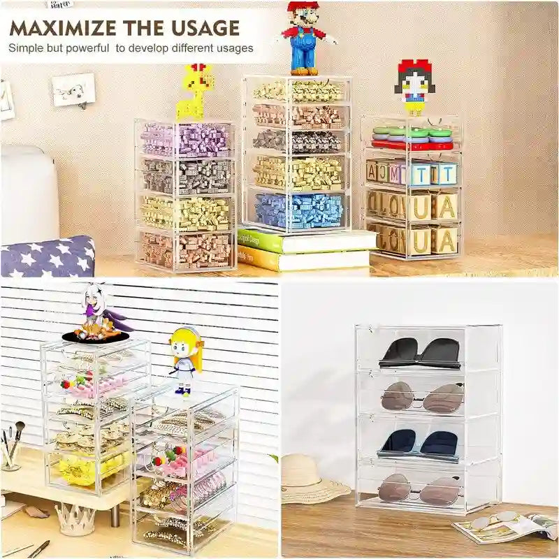 Desk Organizers And Accessories With 13 Drawers - 12.4 D x 9.84 W x 7 H