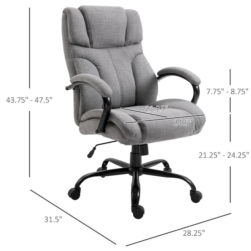 Big & Tall Office Chair w/Wide Seat,Ergonomic Executive Computer Chair