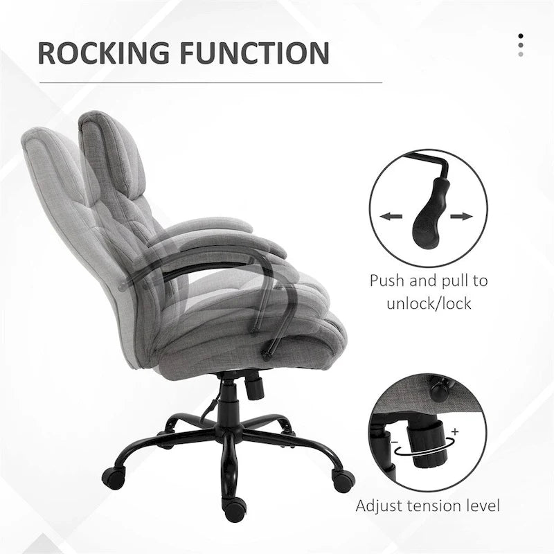 Big & Tall Office Chair w/Wide Seat,Ergonomic Executive Computer Chair