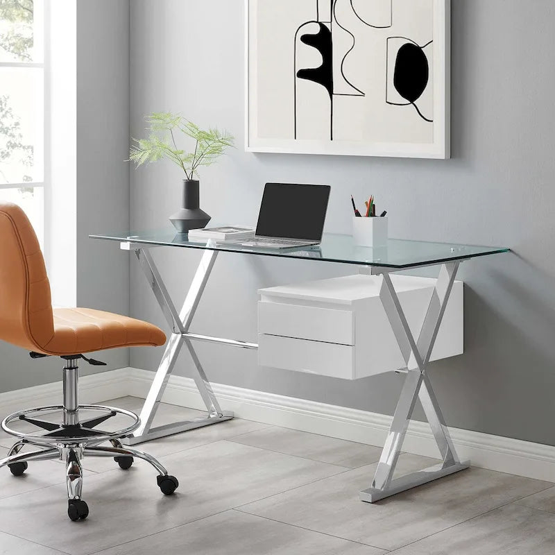 Sector 56  Glass Top Glass Office Desk
