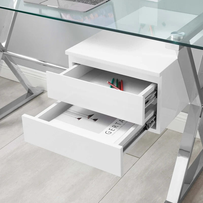 Sector 56  Glass Top Glass Office Desk