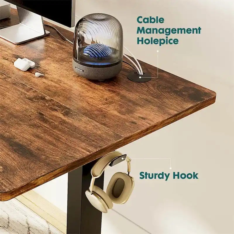 Electric Height Adjustable Standing Desk,Sit to Stand Computer Desk