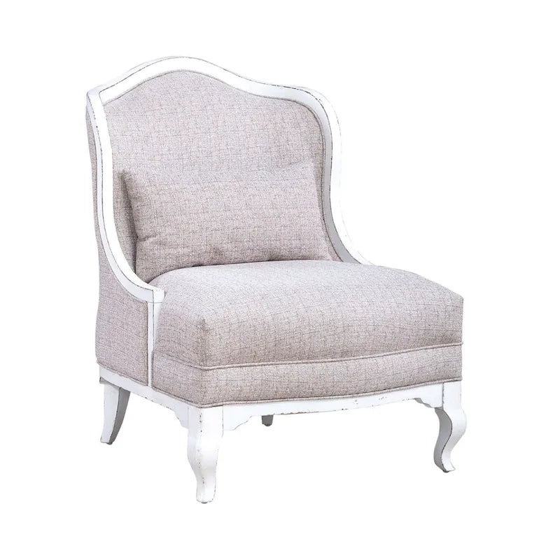 Magnolia Manor Antique White Upholstered Accent Chair