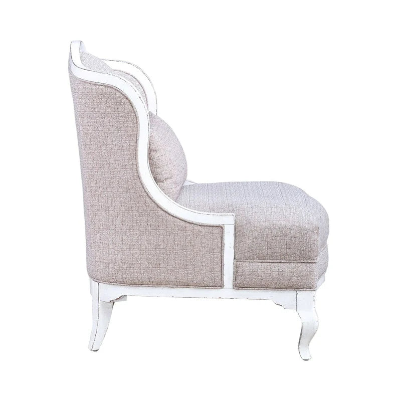 Magnolia Manor Antique White Upholstered Accent Chair