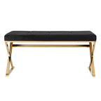 SEI Furniture Tormayne Velvet Entryway Bench