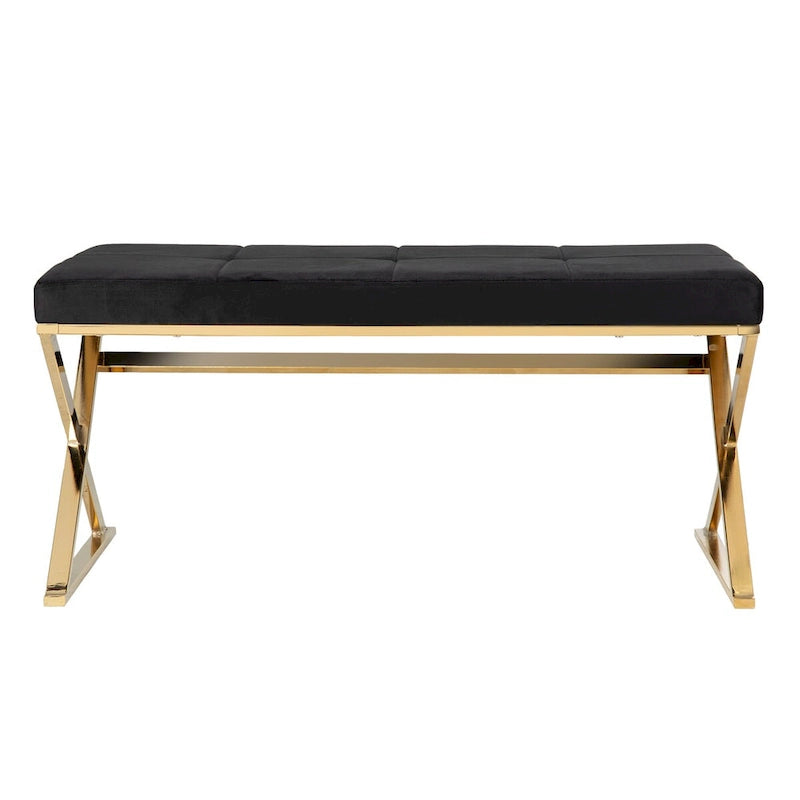 SEI Furniture Tormayne Velvet Entryway Bench