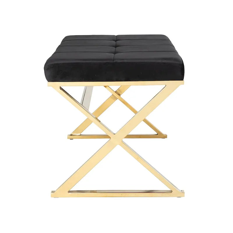 SEI Furniture Tormayne Velvet Entryway Bench