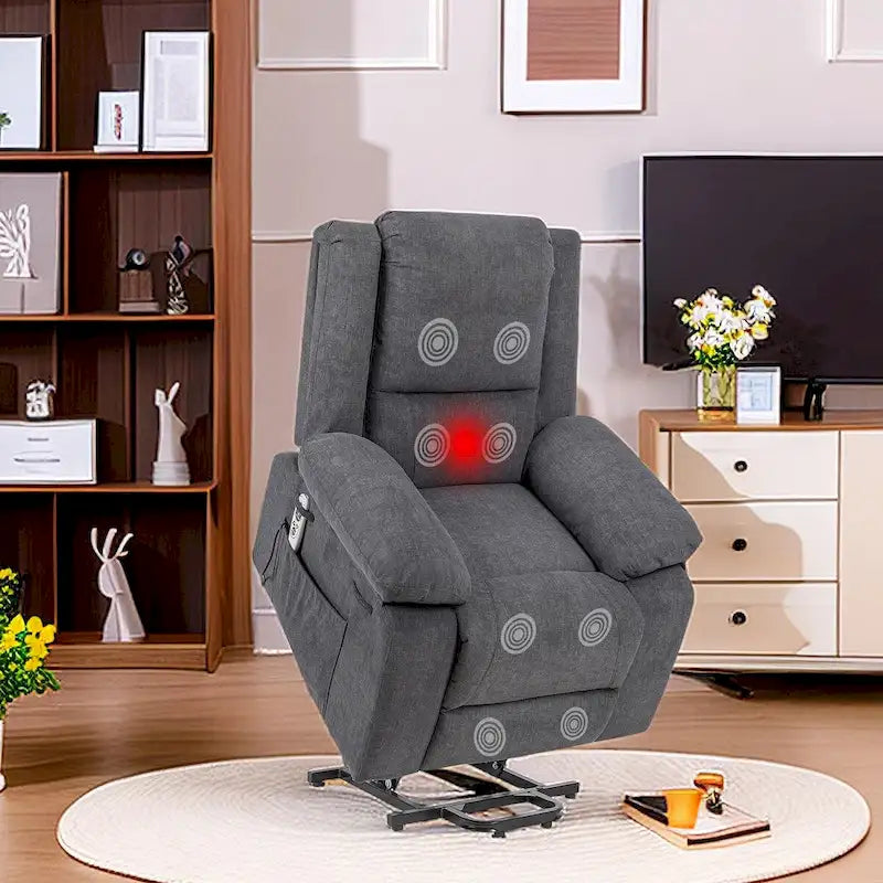 Heavy Duty Large Power Lift Recliner with Massage and Heating for Elderly