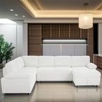 Oversized Modular Corduroy Upholstered Storage Sectional Sofa
