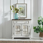 River Place Riverstone White & Tobacco Accent Cabinet