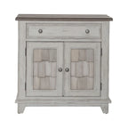 River Place Riverstone White & Tobacco Accent Cabinet