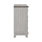 River Place Riverstone White & Tobacco Accent Cabinet