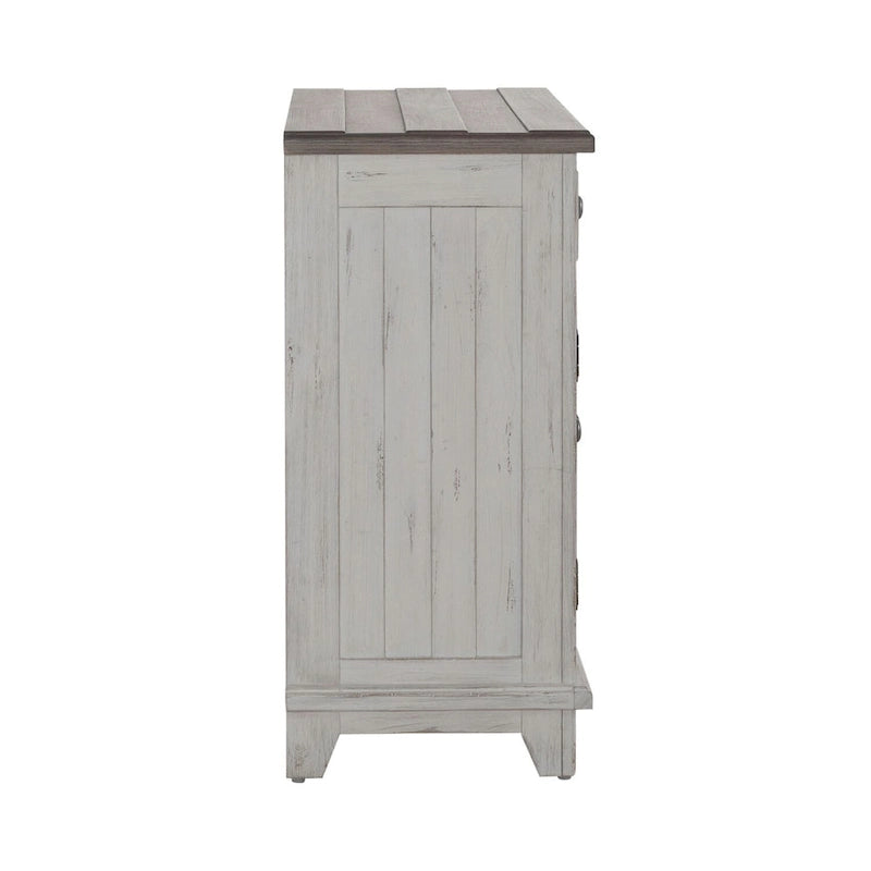 River Place Riverstone White & Tobacco Accent Cabinet