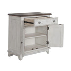 River Place Riverstone White & Tobacco Accent Cabinet