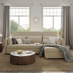 98.43  Modern Minimalist  L  Shape Sofa BedAnti-scratch and Water-proof, Solid Wood Frame