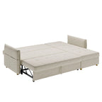 98.43  Modern Minimalist  L  Shape Sofa BedAnti-scratch and Water-proof, Solid Wood Frame
