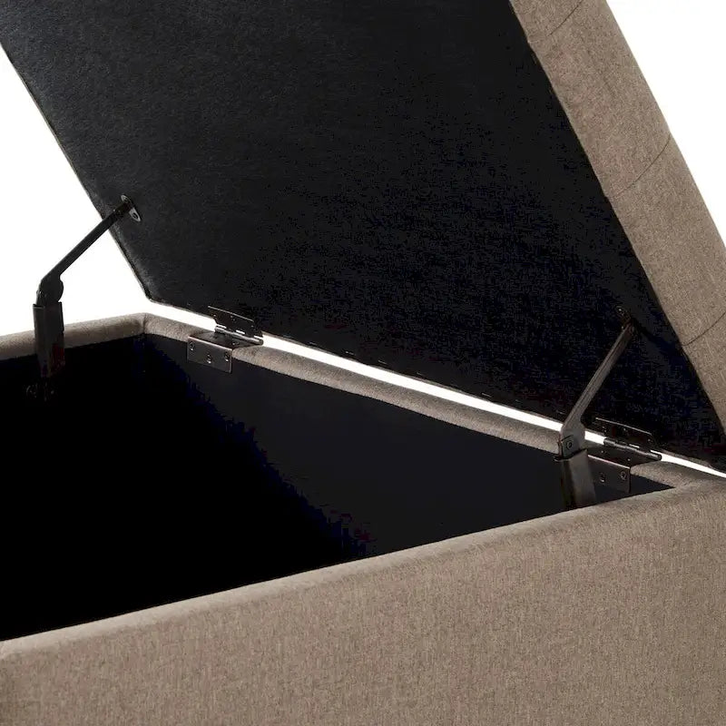 Large Square Storage Ottoman Upholstered Button Tufted Coffee Table - 30 W x 30 D x 18 H.