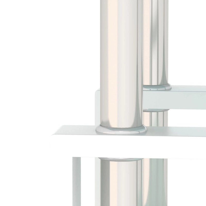 Modern Tempered Glass Tea Table Coffee Table End Table Square Table - 17.72 L x 17.72  W x 20.5  H,