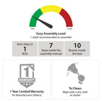 Ameriwood Home Novaris Contemporary Rectangle Coffee Table