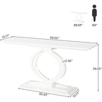 White Farmhouse Console Table for Living Room