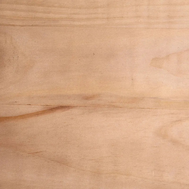 Balak Round Modern Hourglass Coffee Table, Natural Pine