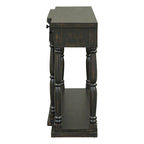 Retro Senior Console Table for Hallway Living Room Bedroom with 4 Storage Drawers and 1 Shelf