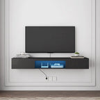 Floating TV Stand Wall Mounted with 20 Color LEDs for 55 60 65 Inch TV