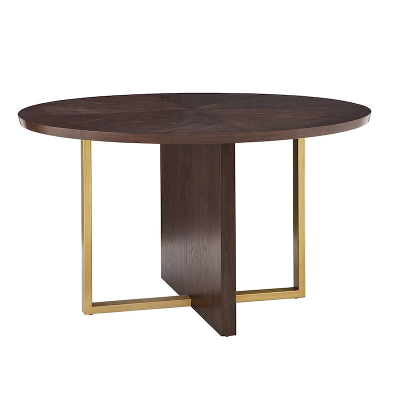 Andrea Espresso 54-inch Round Dining Table by iNSPIRE Q Modern - 54  Round Dining Table