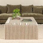 Wool Kilim Upholstered Coffee Table Ottoman