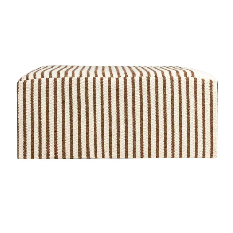 Wool Kilim Upholstered Coffee Table Ottoman