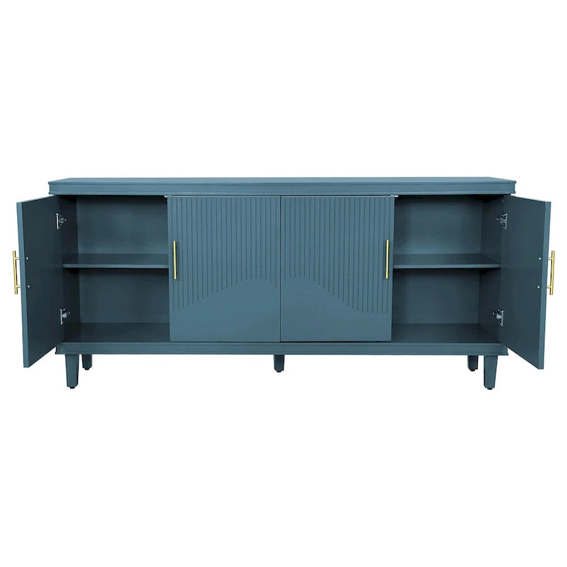 70.07 Large Size 4-Door Cabinet, Same as Living Room, Kitchen, Bedroom, Hallway ,Olive Green,Navy Blue,Peacock Blue
