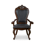 Furniture of America Eugene Traditional Solid Wood Dining Arm Chairs with Nailhead Trim and Cabriole Legs (Set of 2)