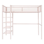 Twin Loft Bed with Four Shelves