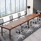 6.5FT Conference Table, Large Meeting Table with Metal Legs for Conference Room, Office