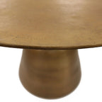 Galena 40  Wide Cast Aluminum Dining Table, Gold
