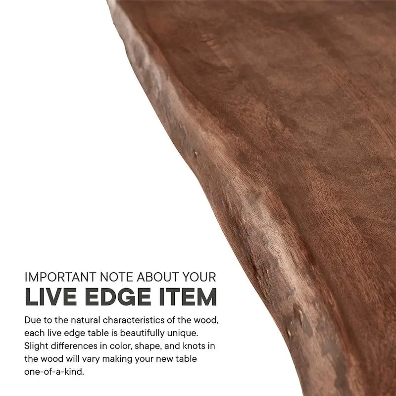 Viggo 74  Live Edge Acacia Wood Dining Table