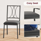 Dining Table Set for 4, Kitchen Table with 2 Upholstered Benches
