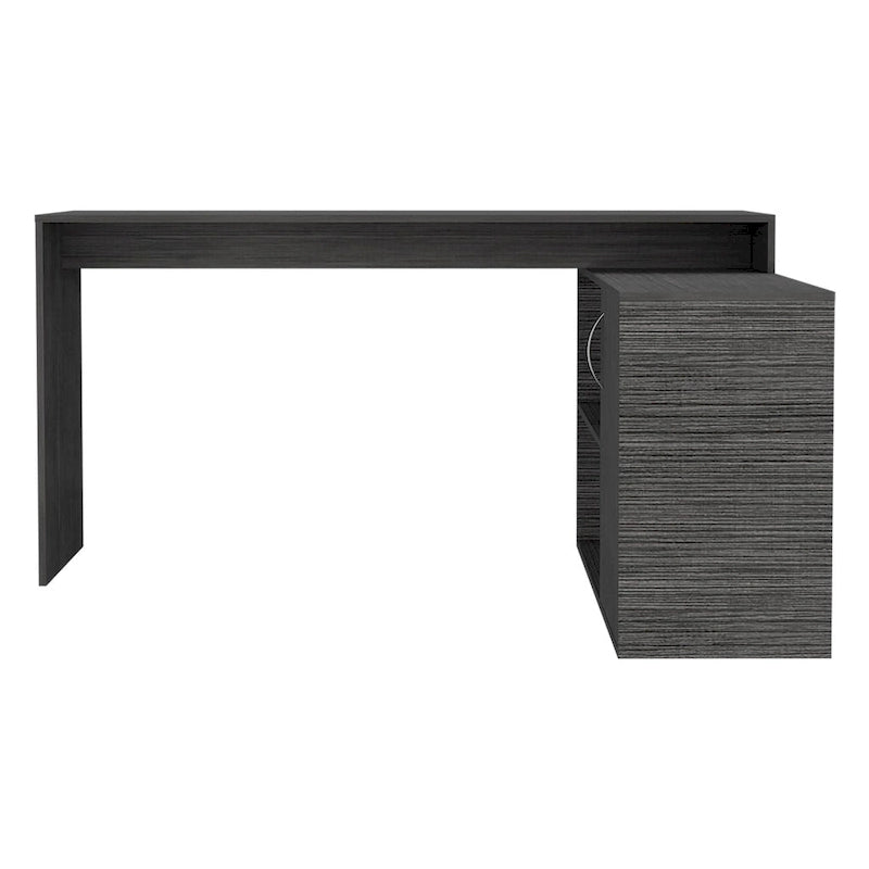 L-Shaped Desk for Office,Living Room ,Apartment, Smokey Oak