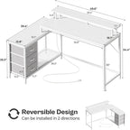 Reversible L Shaped Computer Desk