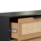 Accent Storage Cabinet 6-drawers Rattan dresser Rattan Drawer